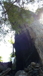 The shrine at the top of Cerro de Oro, beside Lake Atitlan. This is one of the most sacred natural altars within Guatemala.